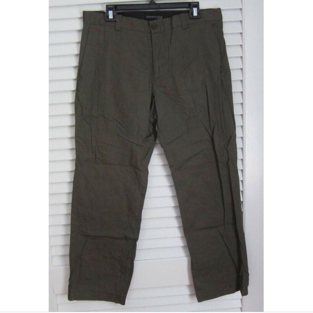 Mens Kenneth Cole Lightweight Brown Chino Pants sz 34 x 30